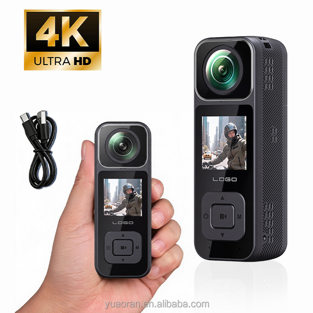 New Touch Screen Custom 4K Waterproof IP68 Mini Vlog Action Camera WiFi Night Vision Pocket Sport Portable Vlogging Video
