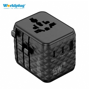 Worldplug 1a2c 15W toàn cầu quốc tế phổ <span class=keywords><strong>travel</strong></span> <span class=keywords><strong>adapter</strong></span> điện thoại di động sạc du lịch trên toàn thế giới <span class=keywords><strong>Adapter</strong></span> sạc - Product Image 1