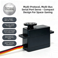 Servomoteur numérique robuste tout métal 35 kg, multi-signaux PWM TTL CAN, pilote de puissance principal pour robots humanoïdes et quadrupèdes bioniques