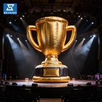 Sculpture de trophée gonflable scintillante pour accessoires de scène DJ, sports de boxe, concours de danse, publicité et décoration