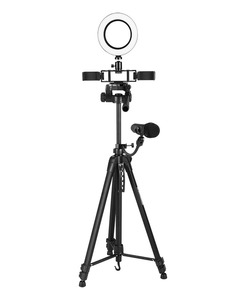 Venta al por mayor de aleación de aluminio trípode de cámara bajo precio anillo soporte de luz fotografía Cámara trípode ajustable - Product Image 5