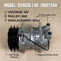 Compresseur Valeo certifié usine neuf pour TM16, référence OE Z001724412V 2AG, 135 mm, pour unité principale de climatisation professionnelle de camion lourd, R404a
