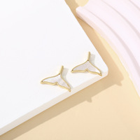 Pendentif ovale en forme de queue de sirène en coquillage, bijoux faits à la main, accessoires de porte-clés DIY, pendentif en alliage, tranche de nacre perlée