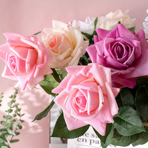 Cao Cấp Nhân Tạo Duy Nhất Đầu Trắng Hồng Hoa Hồng Bất Cảm Ứng Handmade Latex Hiện Đại Tái Sử Dụng Có Thể Tái Chế Cho Ngày Valentine - Product Image 5