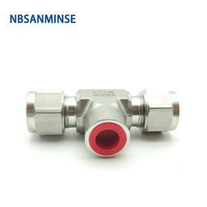 Raccord en T à compression en acier inoxydable NBSANMINSE SS316L NPT 18143812 3000 PSI ASTM Série 300 Rond Sans Soudure - Product Image 4