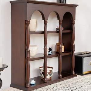 Support à tasses vintage en bois massif, style campagne française, type sur pied, pour présentation de vaisselle dans le salon - Product Image 5