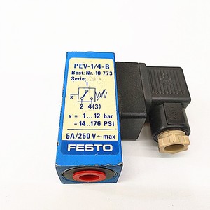 Interruptor de Presión Festo PEV-1/4-B 10773 G1/4 SPDT Aire 1-12 Bar IP22 Plástico - Product Image 1