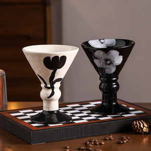 Gobelet en céramique coréen fait à la main 220ml tasses en porcelaine pour café pour Restaurant verres filles cadeau pour crème glacée Dessert boisson - Product Image 1