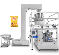 Machine d'emballage automatique multifonctionnelle rotative pour sachets préformés, pour aliments, en-cas, chips, sachets en papier et en plastique