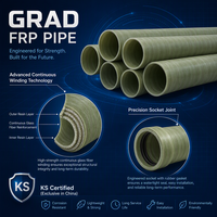 Tubería de FRP de Gran Diámetro, Tubería de Fibra de Vidrio GRP para Sistemas de Abastecimiento de Agua y Riego Municipales