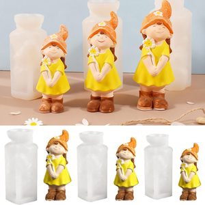 Molde <span class=keywords><strong>de</strong></span> silicona 3D <span class=keywords><strong>de</strong></span> niña <span class=keywords><strong>de</strong></span> las flores para velas, bricolaje, cera aromática, hadas, gnomos, figuras <span class=keywords><strong>de</strong></span> yeso, resina, molde <span class=keywords><strong>de</strong></span> fundición artística, decoración del hogar, regalo - Product Image 6