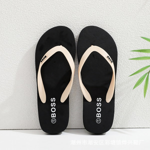 Tongs respirantes et antidérapantes pour hommes, avec logo personnalisé, pantoufles en caoutchouc PVC PE EVA, sandales de plage pour l'extérieur, <span class=keywords><strong>promotion</strong></span> estivale - Product Image 6