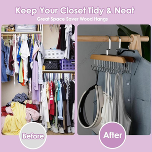 Ganchos de Madera Maciza Blancos para Ropa al por Mayor con Gancho para Boutique de Ropa para Tiendas - Product Image 2