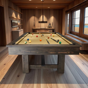 Sang Trọng 7/8/9ft Phong Cách Mỹ <span class=keywords><strong>Slate</strong></span> Bàn Hồ Bơi Trong Nhà Nhà Sử Dụng Bida Với Tùy Chọn Bóng Bàn, Miễn Phí Phụ Kiện Bao Gồm - Product Image 4