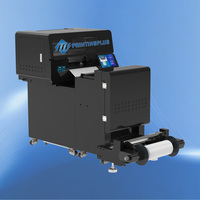 M302MK Printer DTF 13 inci dengan tekanan panas bawaan I3200 Printhead semua dalam satu langsung ke Film T-Shirt mesin cetak hitam