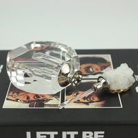 Bouteille de parfum personnalisée ronde K9, cristal naturel, pierre d'agate, huile de cristal, cadeau