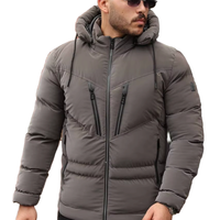 Manteau d'hiver pour homme de haute qualité avec poches zippées, vêtement d'extérieur décontracté et chaud, coupe confortable pour les activités de plein air et le quotidien