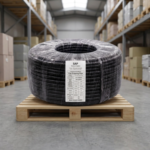 Tuyau d'irrigation goutte à goutte plat noir de 16 mm en PE vierge, épaisseur 1,0 mm, 4 LPH, espacement des émetteurs 45 cm, bobine de 400 m, compatible SAP - Product Image 2
