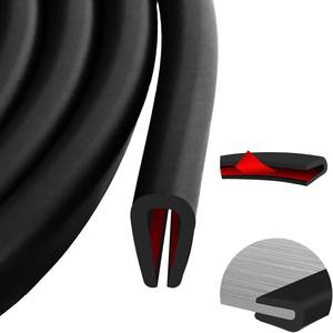 Bandes de bordure en caoutchouc <span class=keywords><strong>EPDM</strong></span> en forme de U, autocollantes, pour la décoration des bords et la protection des bords métalliques, vente en gros - Product Image 1