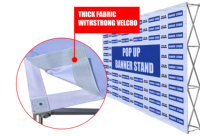 10ft plat événement graphique Stretch Tension tissu tapis rouge toile de fond affichage colorant-sous imprimé en alliage d'aluminium L support bannière stands