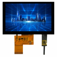 Module LCD TFT personnalisé de 5 pouces, résolution 800x480, rétroéclairage LED TN RGB 40 broches, luminosité 300 cd/m², écran tactile HMI de 5 pouces