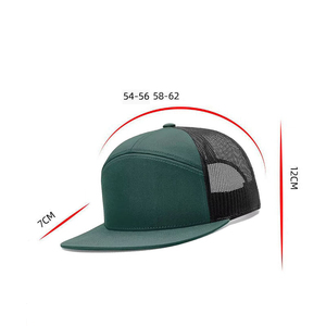 Green Mesh Trucker <b>Cap</b> Unisex Casual <b>Flat</b> Brim Snapback Hat Logo Front Panel Adjustable Size Spring <b>Summer</b> Wear - Product Image 4