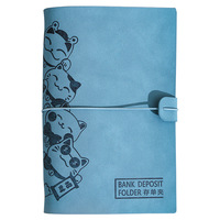 Carnet de rangement multifonction imprimé à feuilles mobiles pour chèques bancaires, livrets de dépôt, reçus et certificats, en cuir durable, idéal comme cadeau