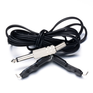 Cable de conexión para máquina de tatuaje, cable de silicona, cable con gancho estándar, conector Dc, conector Rca, negro, para kits de tatuaje rotatorios - Product Image 4