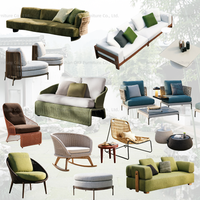 Ensemble de chaises longues d'extérieur en corde tressée, dossier haut et bas, avec structure en aluminium, et table basse ronde pour patio, jardin, villa