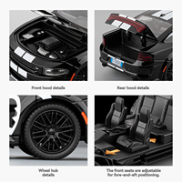 Modèle de voiture en alliage moulé sous pression 1:24 War Horse SRT Sports avec son et lumière, portes rétractables, jouet pour garçon, voiture miniature à rétrofriction