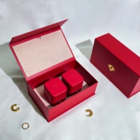 Boîte à bijoux en cuir PU FORTE, emballage pour pendentif, boîte cadeau personnalisée avec logo, boîte à boucles d'oreilles, boîte à bijoux magnétique pour bague