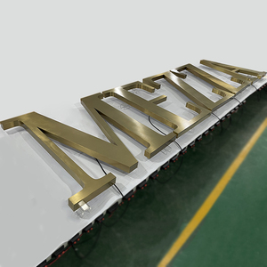 Bảng Chữ Cái Bảng Chữ Cái Có Đèn <span class=keywords><strong>Led</strong></span> Trong Nhà Ngoài Trời Tùy Chỉnh Bảng Chữ Cái Màu Vàng Kim Loại Chải Nền 3D Bảng Chữ Cái - Product Image 5