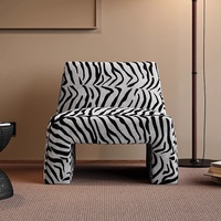 Fauteuil individuel style Wabi-Sabi à motif tigre vintage, chaise longue de luxe moderne haut de gamme pour salon et chambre