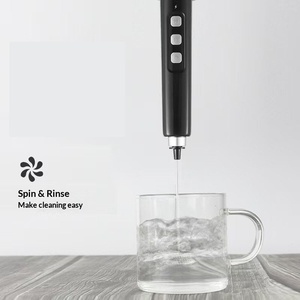Mousseur à lait rechargeable portatif avec 3 fouets amovibles en acier inoxydable, 3 vitesses réglables, mélangeur de boissons, <span class=keywords><strong>fouet</strong></span> pour café - Product Image 4