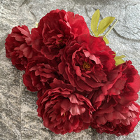 Bunga buatan dekorasi rumah, bunga Peony gaya Nordic, dekorasi rumah, bunga sutra Peony buatan untuk buket bunga pernikahan