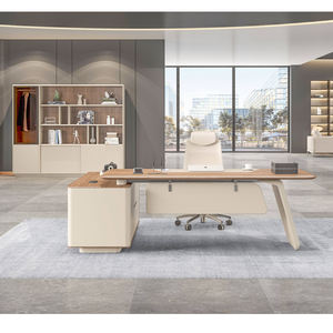 Fabricants OEM Premium Mobilier de bureau Bureau de gestion Bureau populaire Table en bois moderne Bureau de direction du PDG - Product Image 3