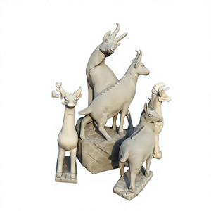<span class=keywords><strong>Statue</strong></span> di Capre in Granito Grigio per Decorazioni da <span class=keywords><strong>Giardino</strong></span> <span class=keywords><strong>Moderne</strong></span> per Uso Esterno - Product Image 1