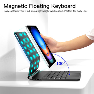 Siêu mỏng từ <span class=keywords><strong>Touchpad</strong></span> BT Bàn phím không dây trường hợp chuyên nghiệp 12.4 inch Tablet trường hợp đối với Xiaomi Pad 6S PRO sản phẩm mới - Product Image 3
