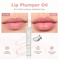 Baume à lèvres repulpant hydratant longue durée végétalien SPF avec votre logo, en tube souple tendance, 15ml