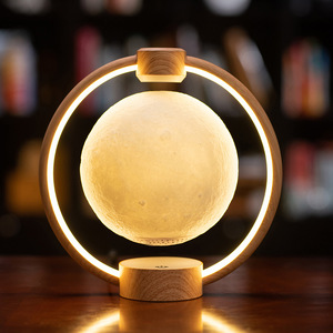 מנורת לילה אור כוכבים מנורת 3d מודפסת ירח החלקה עם רמקול - Product Image 3