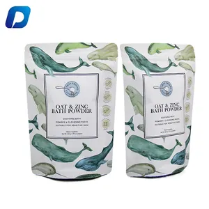 wholesale resealable stand up zipper bath salt body scrub packaging bag