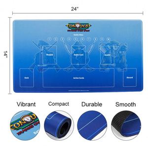 Conquest TCG Game Playmat Rectangular Blue EVA <b>Gaming</b> <b>Mat</b> 700x300mm for Card Games - Product Image 2
