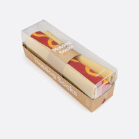 Haute qualité drôle beignet bas Logo à motifs Macaron chaussettes dans une boîte-cadeau nouveauté mignon Tube beignet Sox pour les femmes de noël