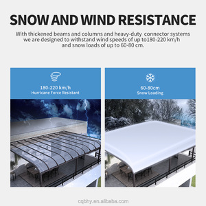 HOT Aluminum Carport Metal Garage Aluminium Carport Canopy Outdoor Custom Carport <strong>Shade</strong> <strong>Shed</strong> With Polycarbonate