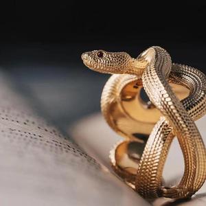 OEM europeo e americano retrò Vintage uomini anelli serpente d'oro anelli personalizzati gioielli per gli uomini - Product Image 3