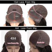 Perruque Lace Frontale en Cheveux Humains Ondulés Profonds Brun Chocolat pour Femmes Noires, Perruque Brésilienne Pré-Épilée à Boucles Souples