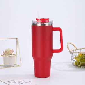 Car H1.0 <b>Handle</b> <b>Travel</b> Tumbler 40oz Double Wall Vacuum <b>Mug</b> Lid Straw Anti-Slip OEM Custom Logo - Product Image 4