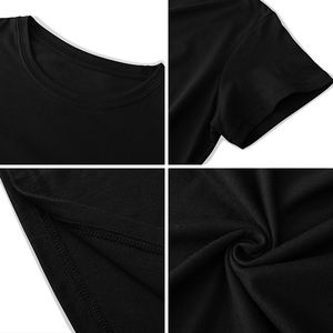 Camiseta de Algodón Transpirable de Diseño Personalizado Ecológico para Mujer, de Alta Calidad, Informal, <span class=keywords><strong>Antiarrugas</strong></span>, de Secado Rápido, con Parches de Logotipo - Product Image 5