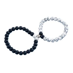 Bracelets de perles magnétiques en pierre naturelle pour les couples Attraction <span class=keywords><strong>Distance</strong></span> Relation pour les cadeaux de fête de mariage pour petit ami - Product Image 1