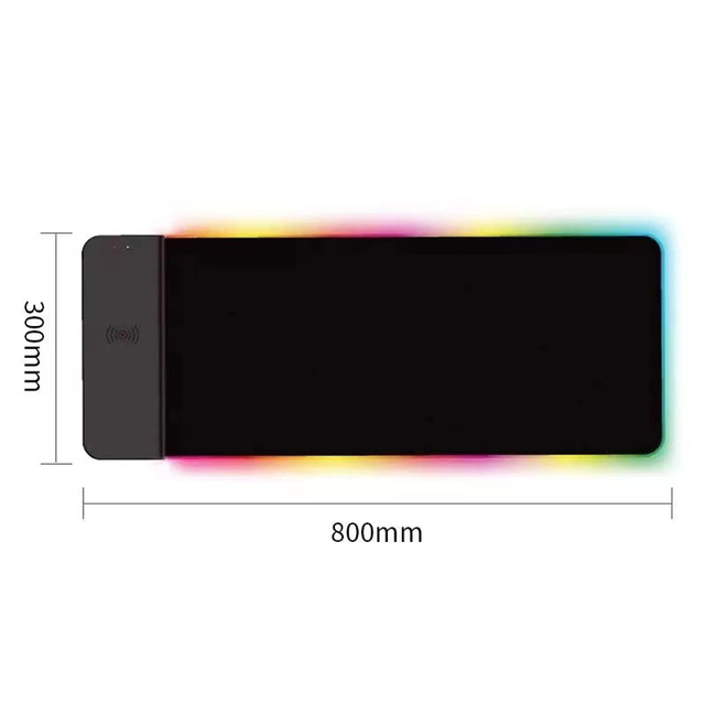RGB Wireless Charging Keyboard Mat Custom logo Fast Charger LED Light Gaming Mouse Pad with Wireless Charger